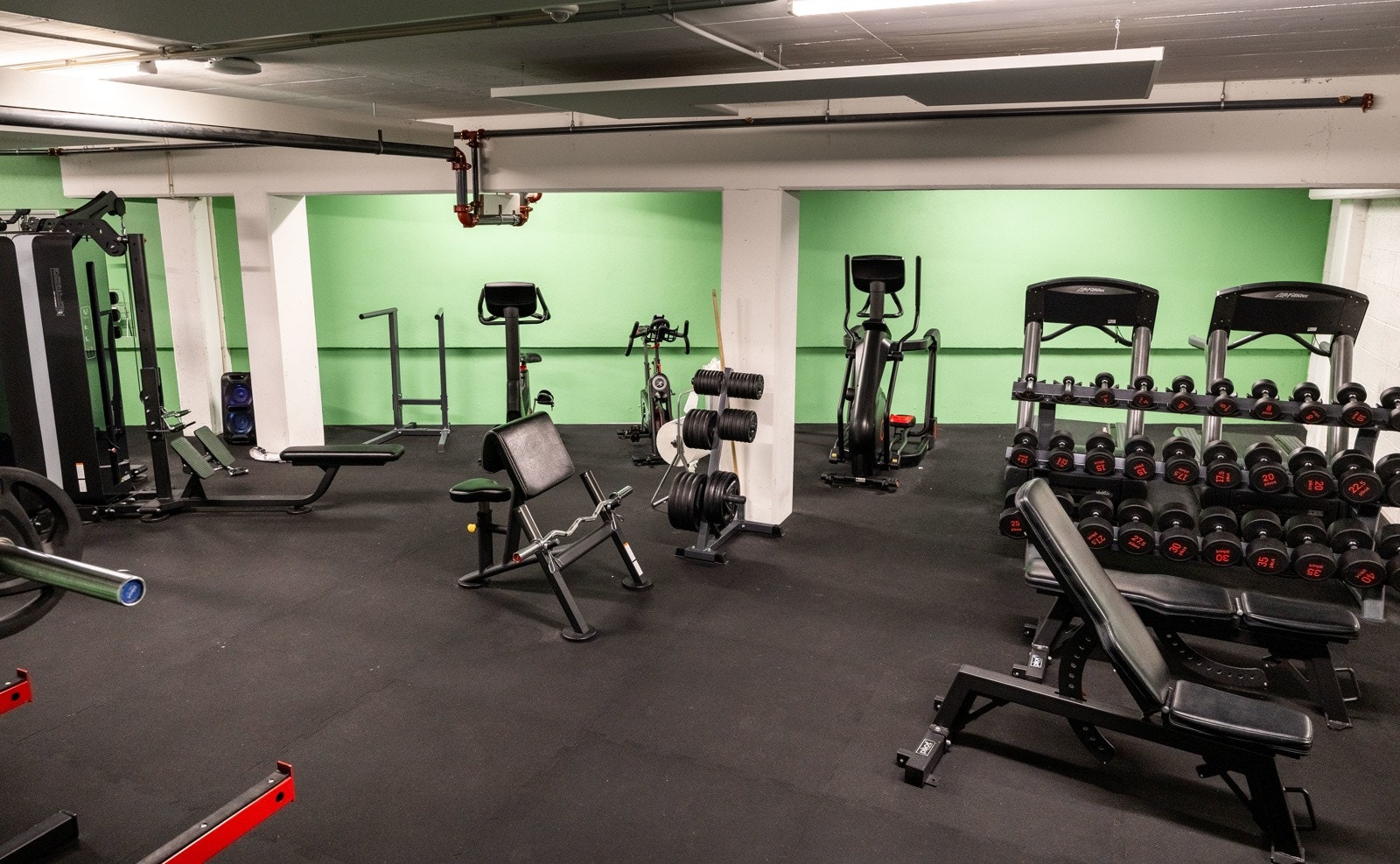 Eget treningsrom som beboere kan benytte ved kjøp av medlemskap. Galleribilde