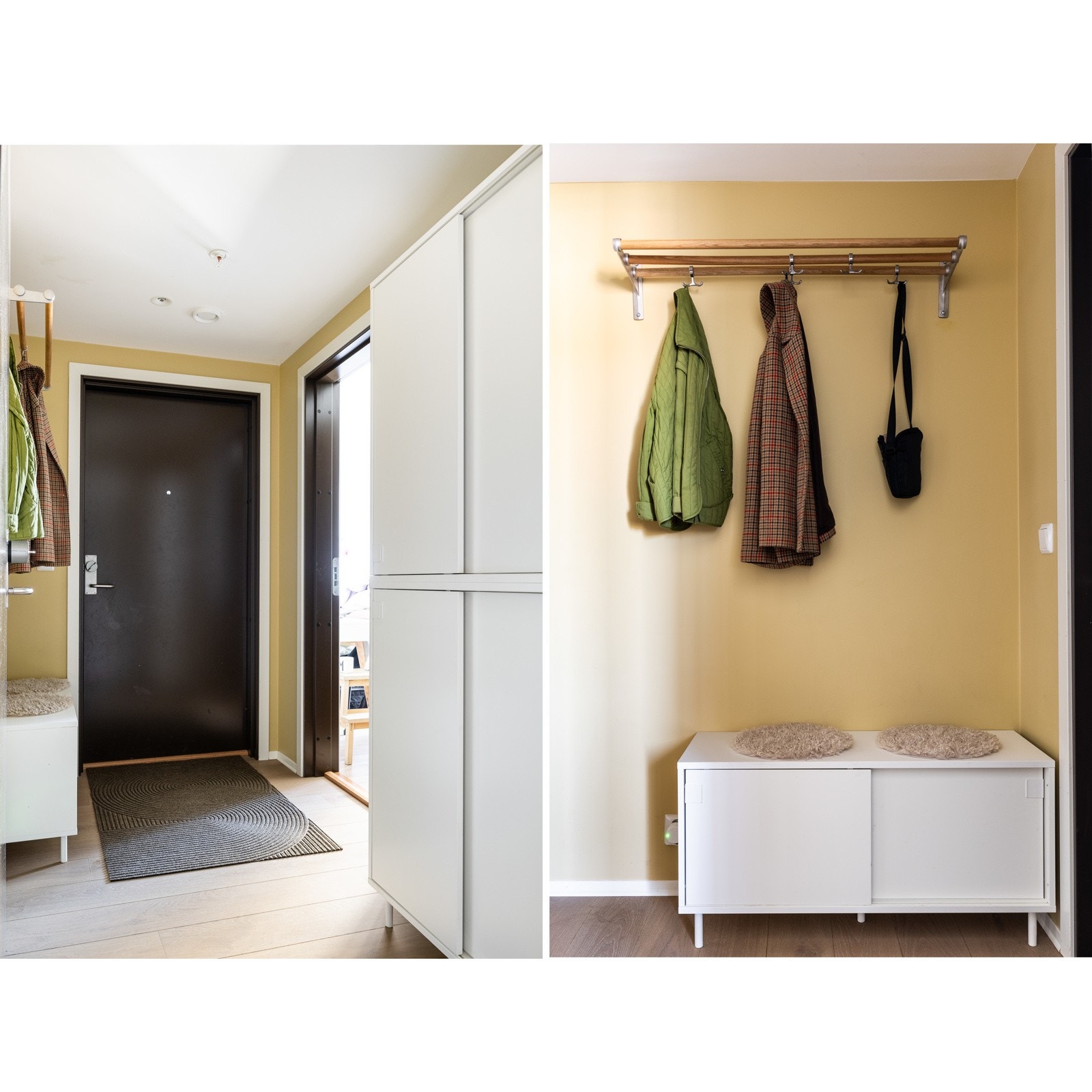 Delikate farger på veggene. Galleribilde