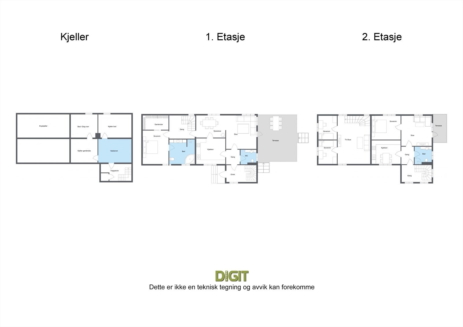 Plantegning samlet. Galleribilde