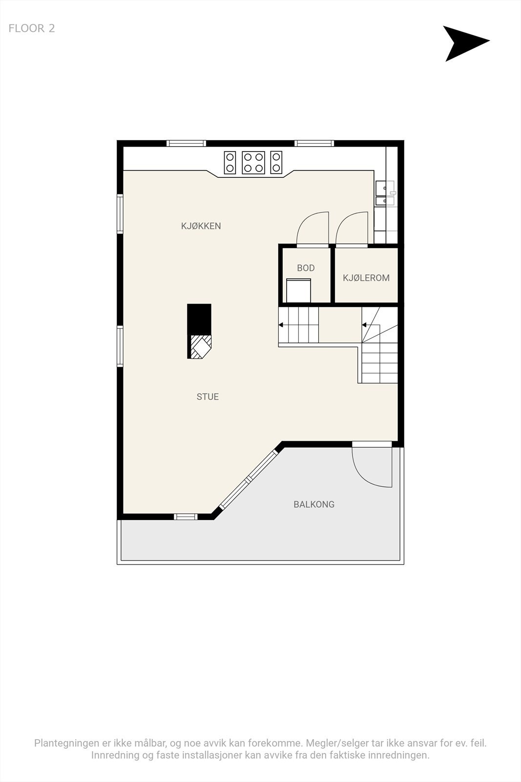 Plantegning 2. etasje Galleribilde