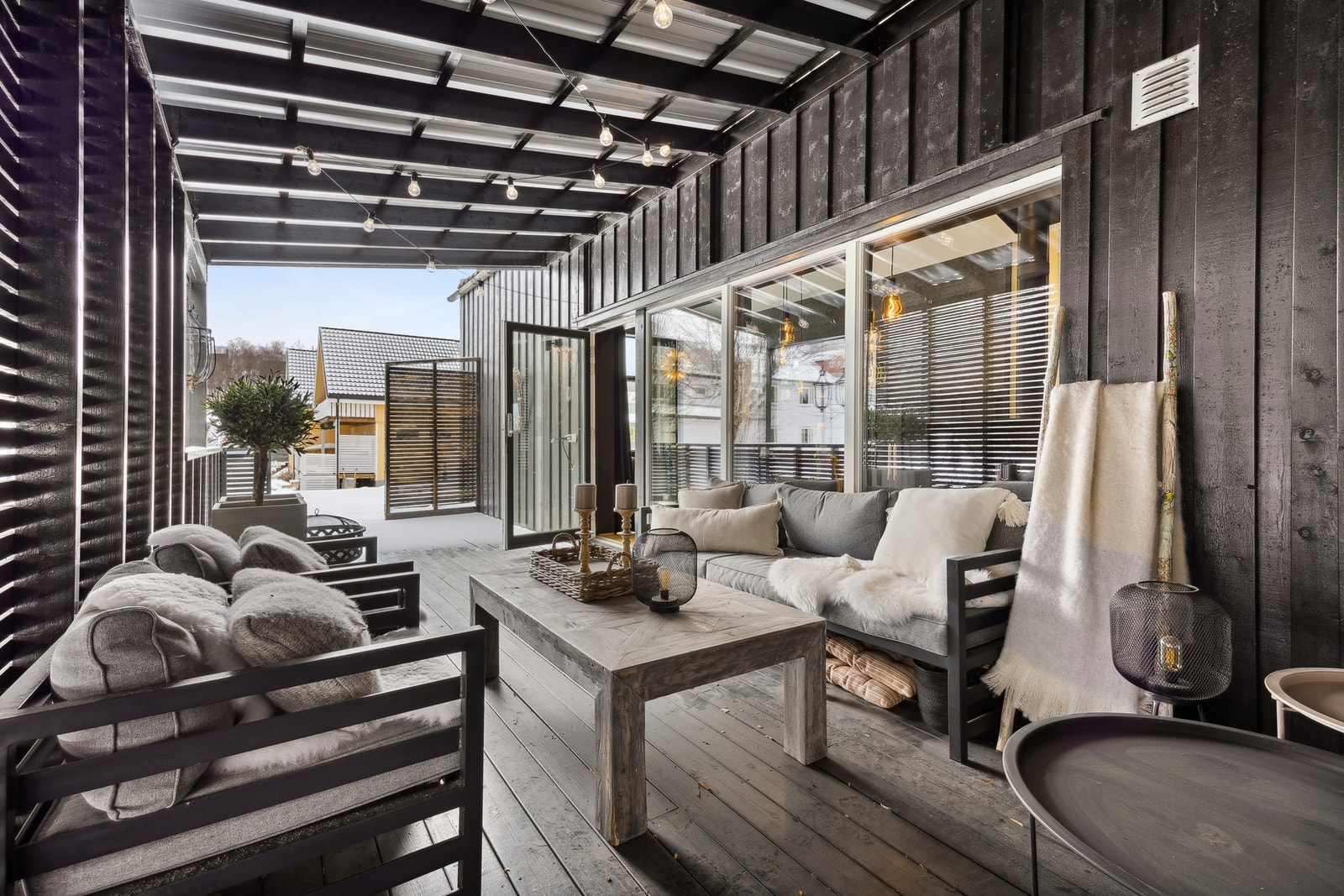 Her er alt lagt til rette for å skape en god og lun stemning Galleribilde