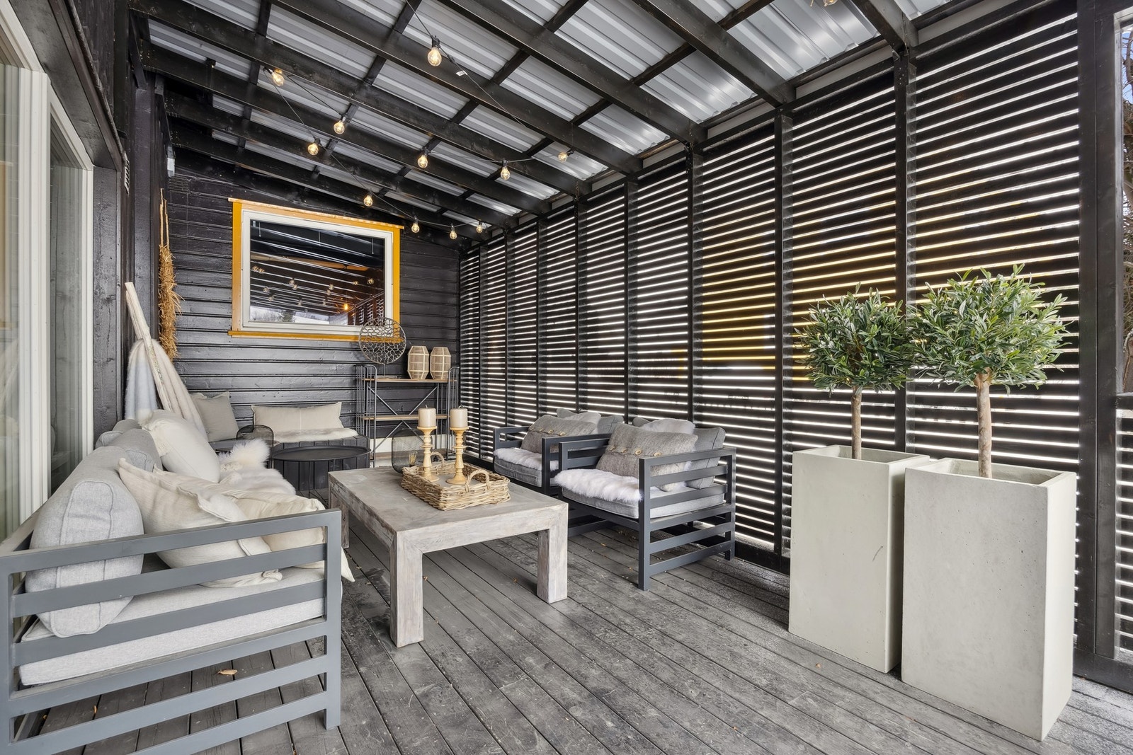 Overbygd terrasse Galleribilde