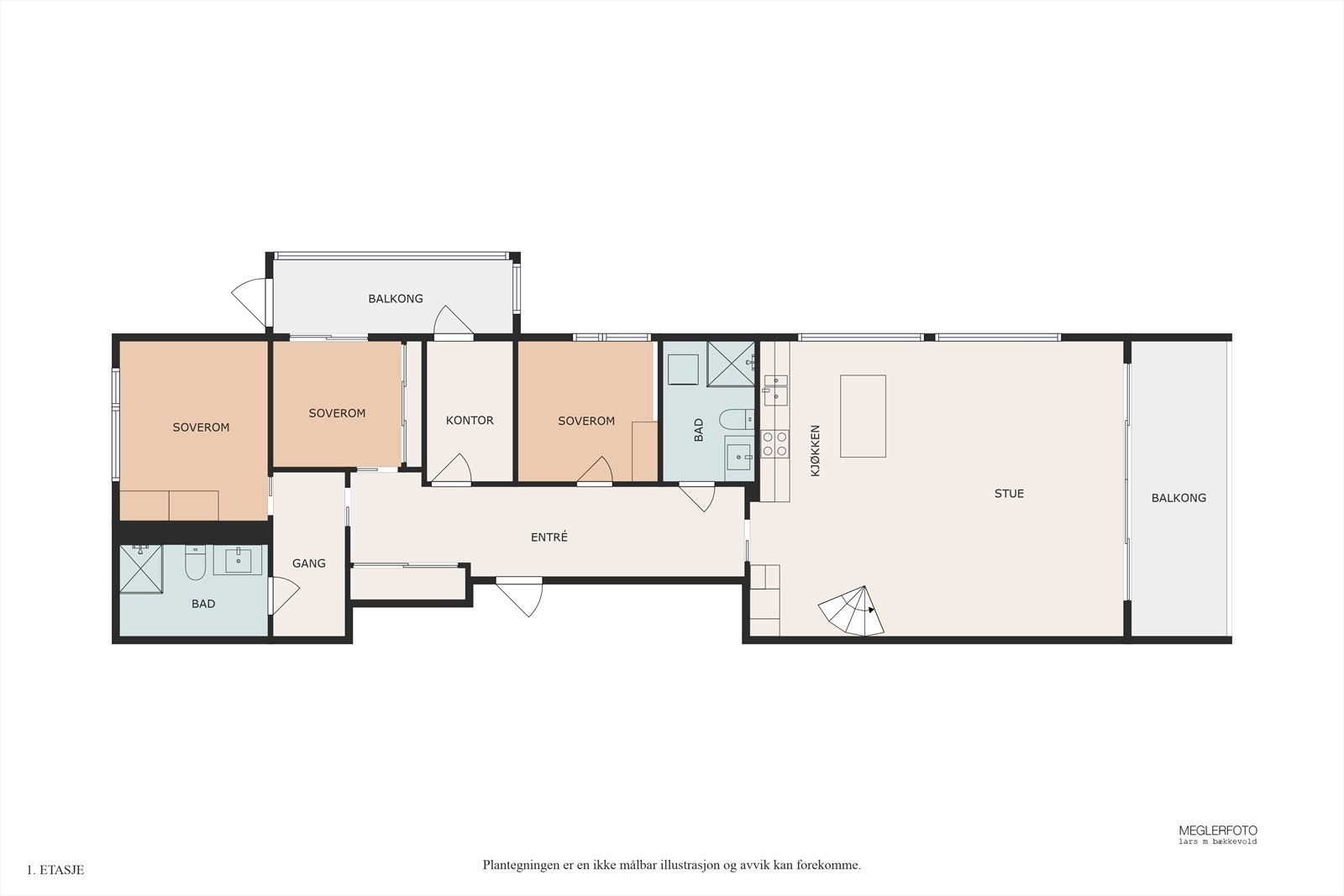 Plantegning av hovedplan Galleribilde
