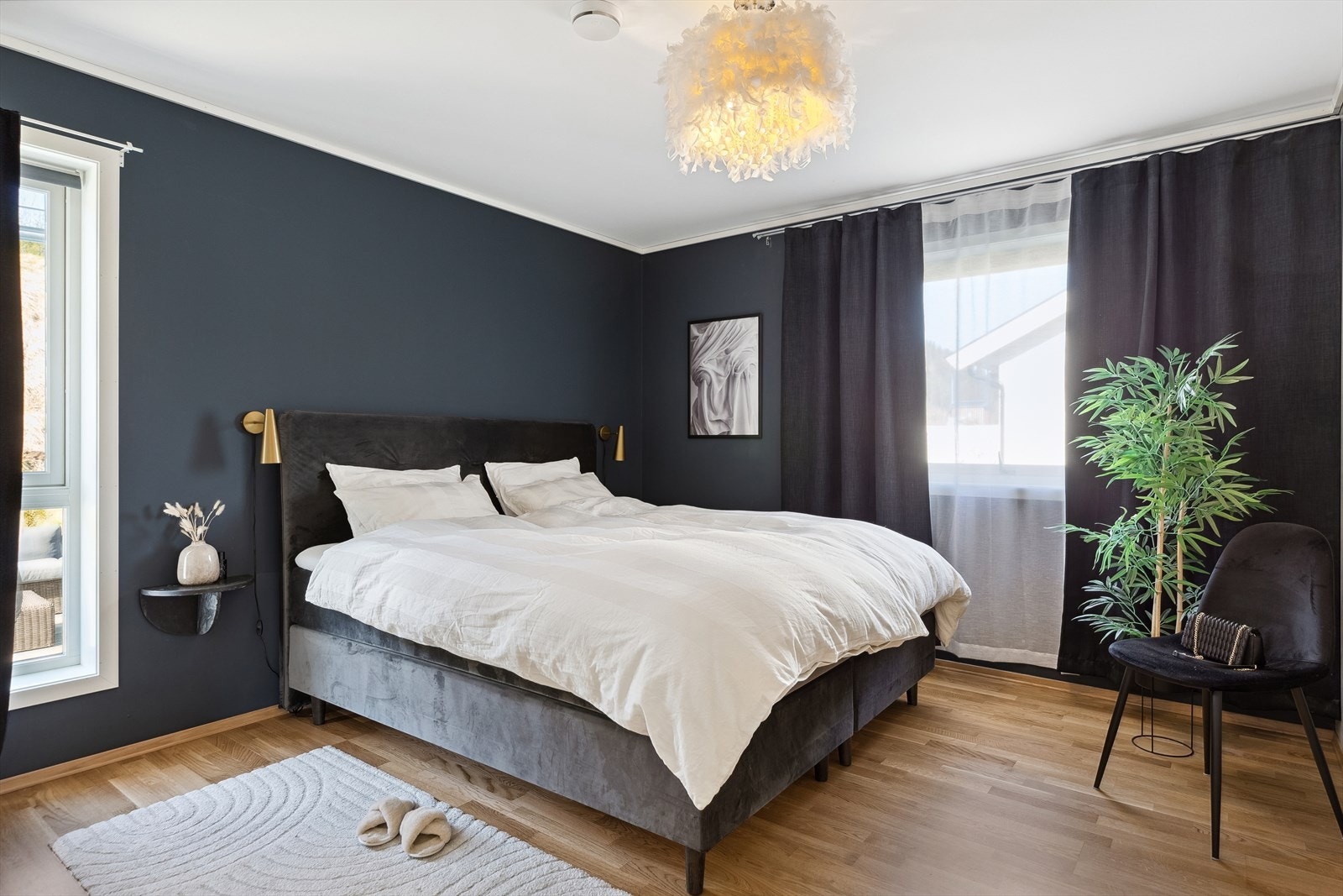 Det største soverommet er på 12,5 kvm og ligger i andre etasje. Galleribilde