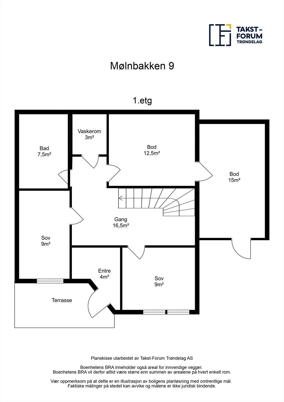 Planløsning 1. etasje Galleribilde