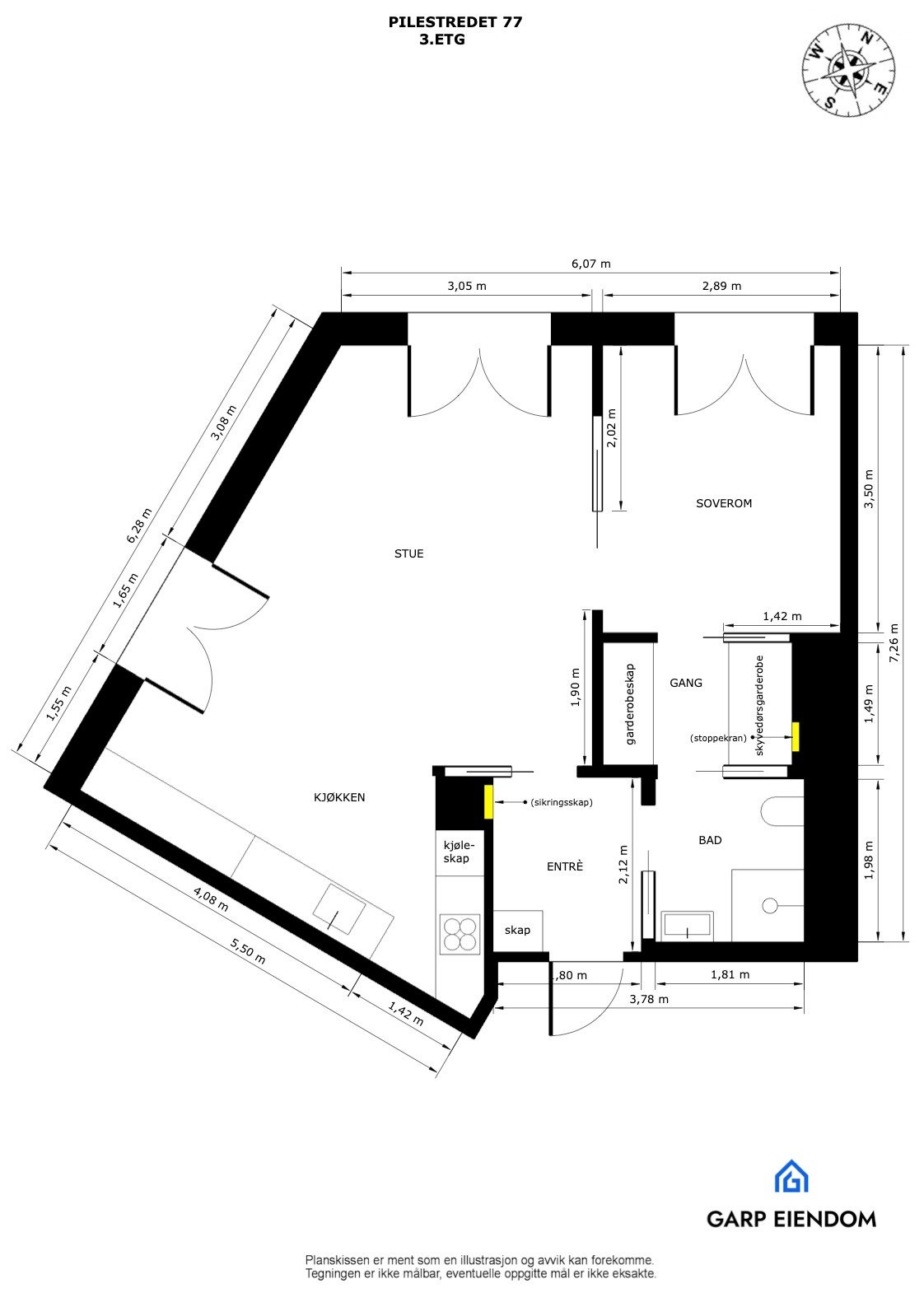 Plantegning Galleribilde