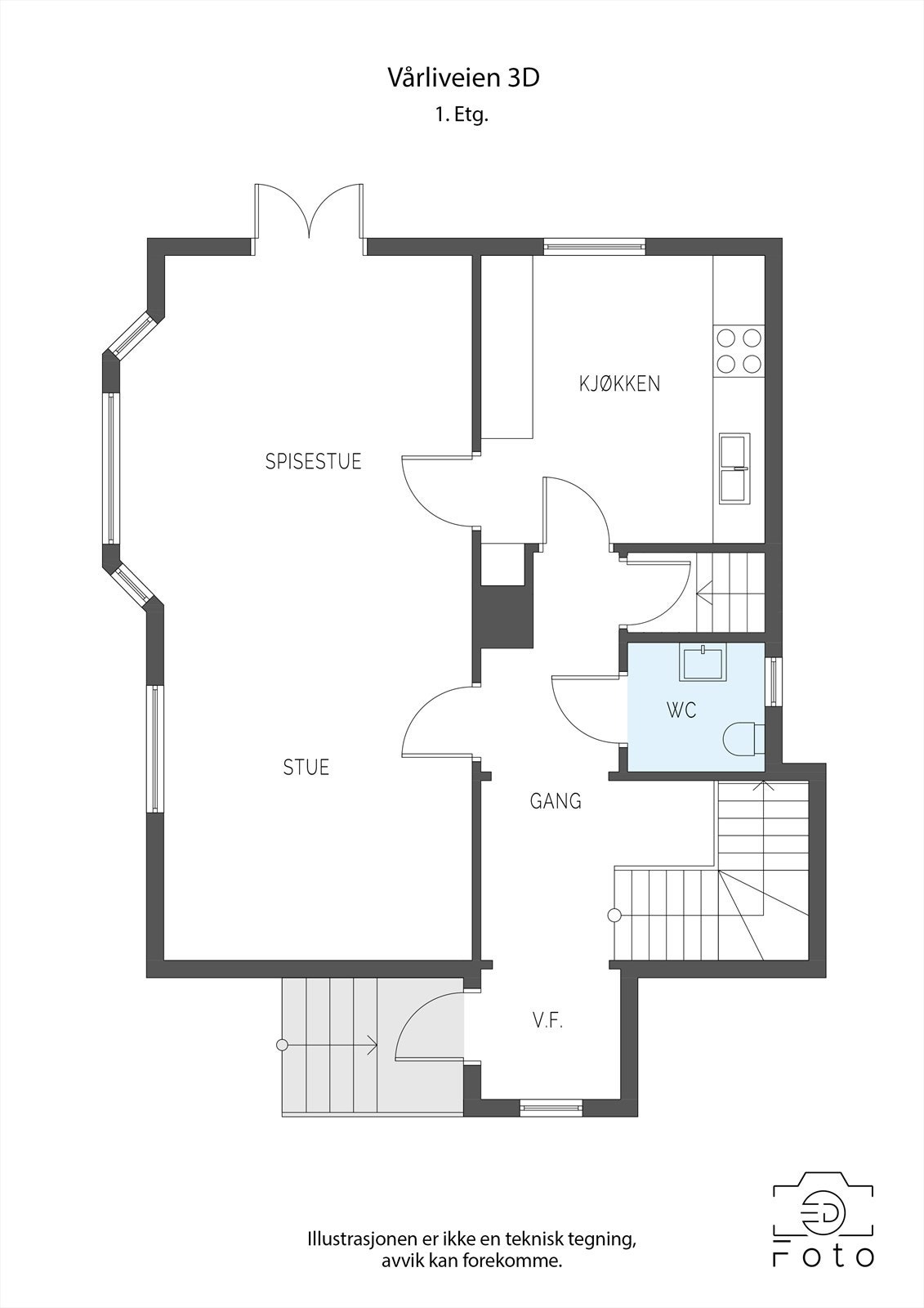 Plantegning 1.etasje Galleribilde