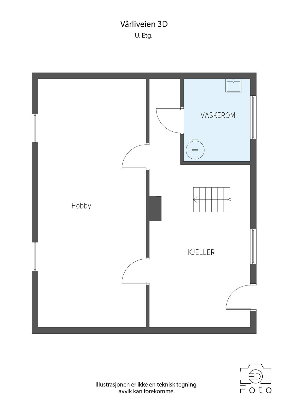 Plantegning underetasje Galleribilde