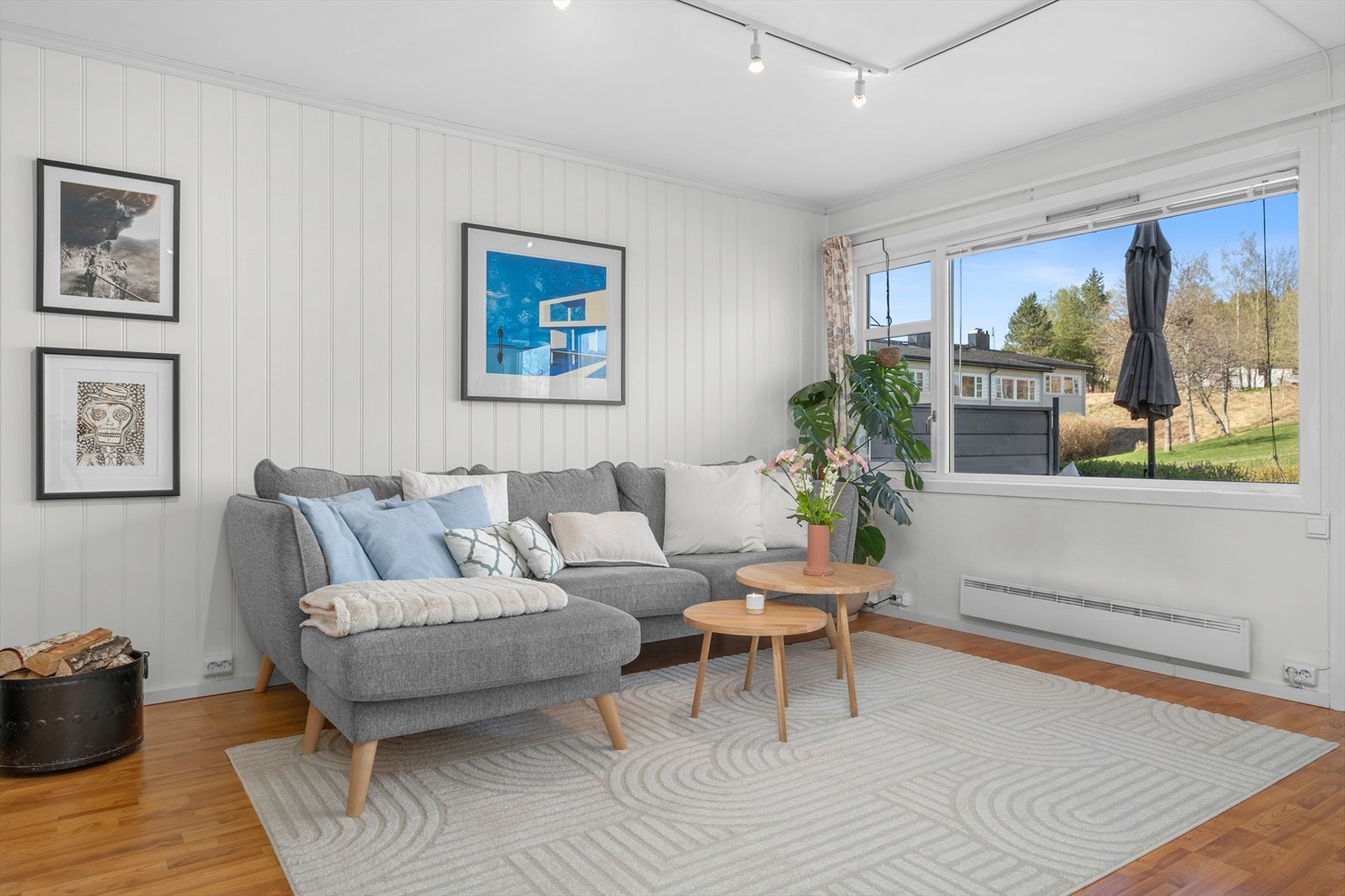 De nøytrale fargevalgene gjør det enkelt å sette sitt eget preg på interiøret. Galleribilde