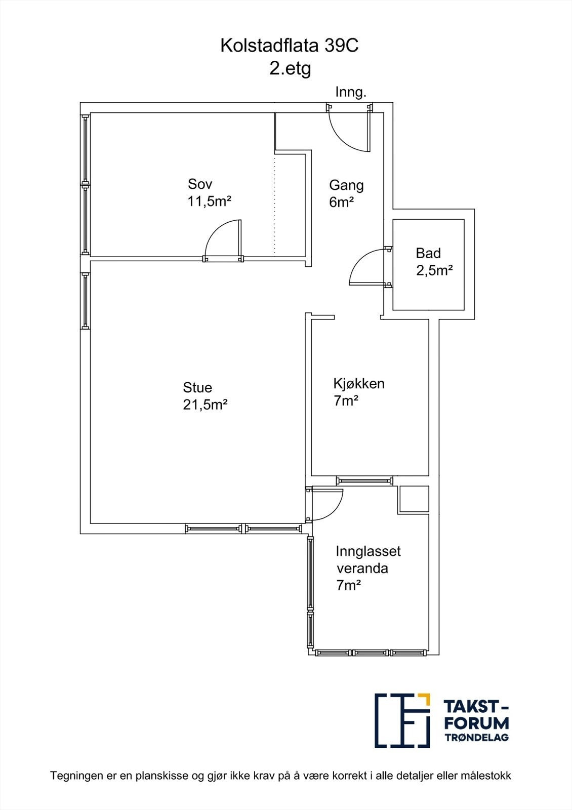Planskisse 1. etasje Galleribilde