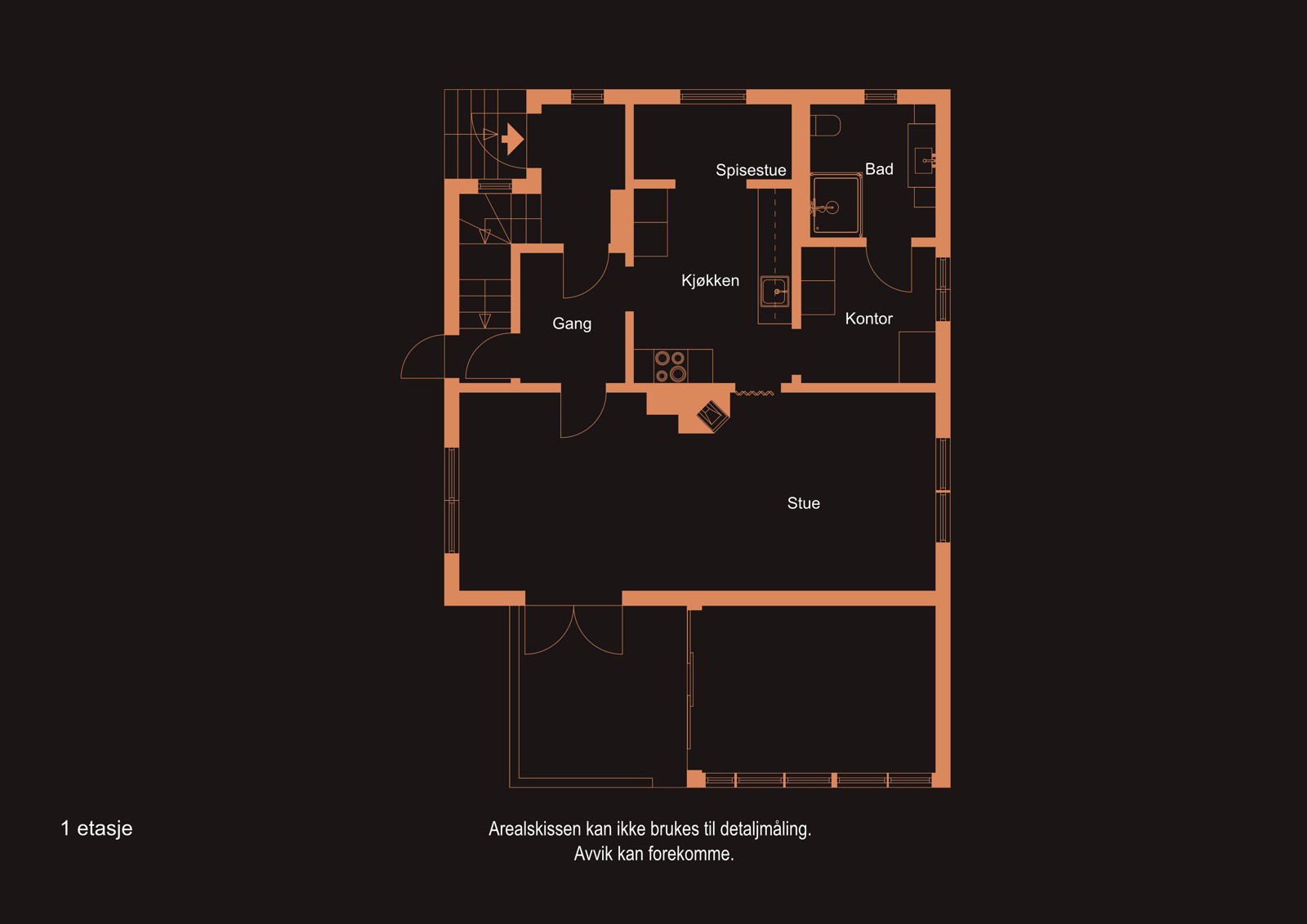 Plantegning - 1.etasje Galleribilde