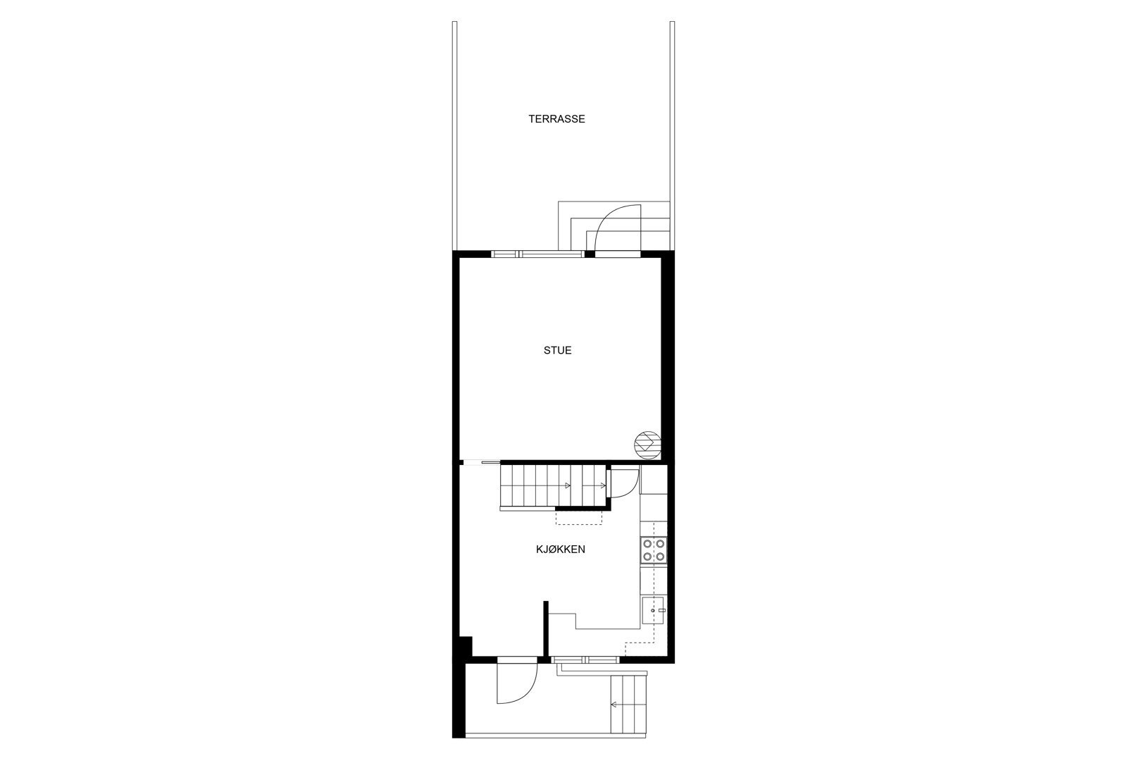 Plantegning 1 etg Galleribilde