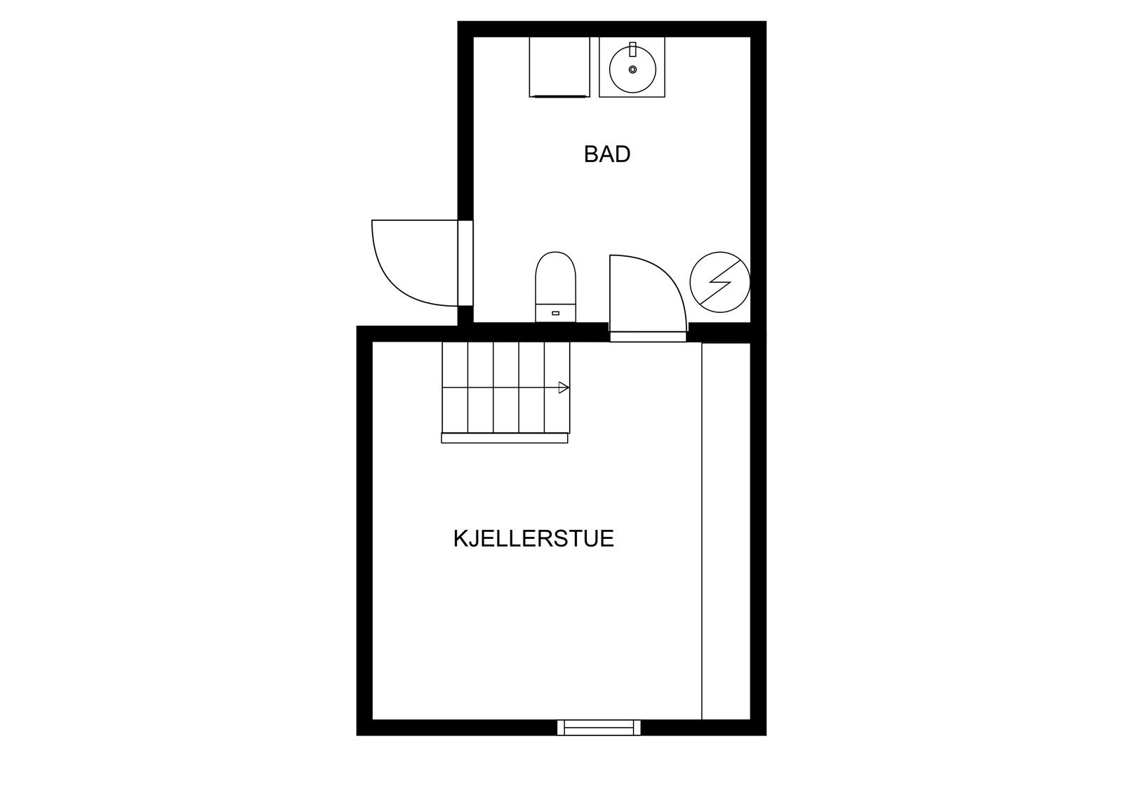 Plantegning kjeller Galleribilde