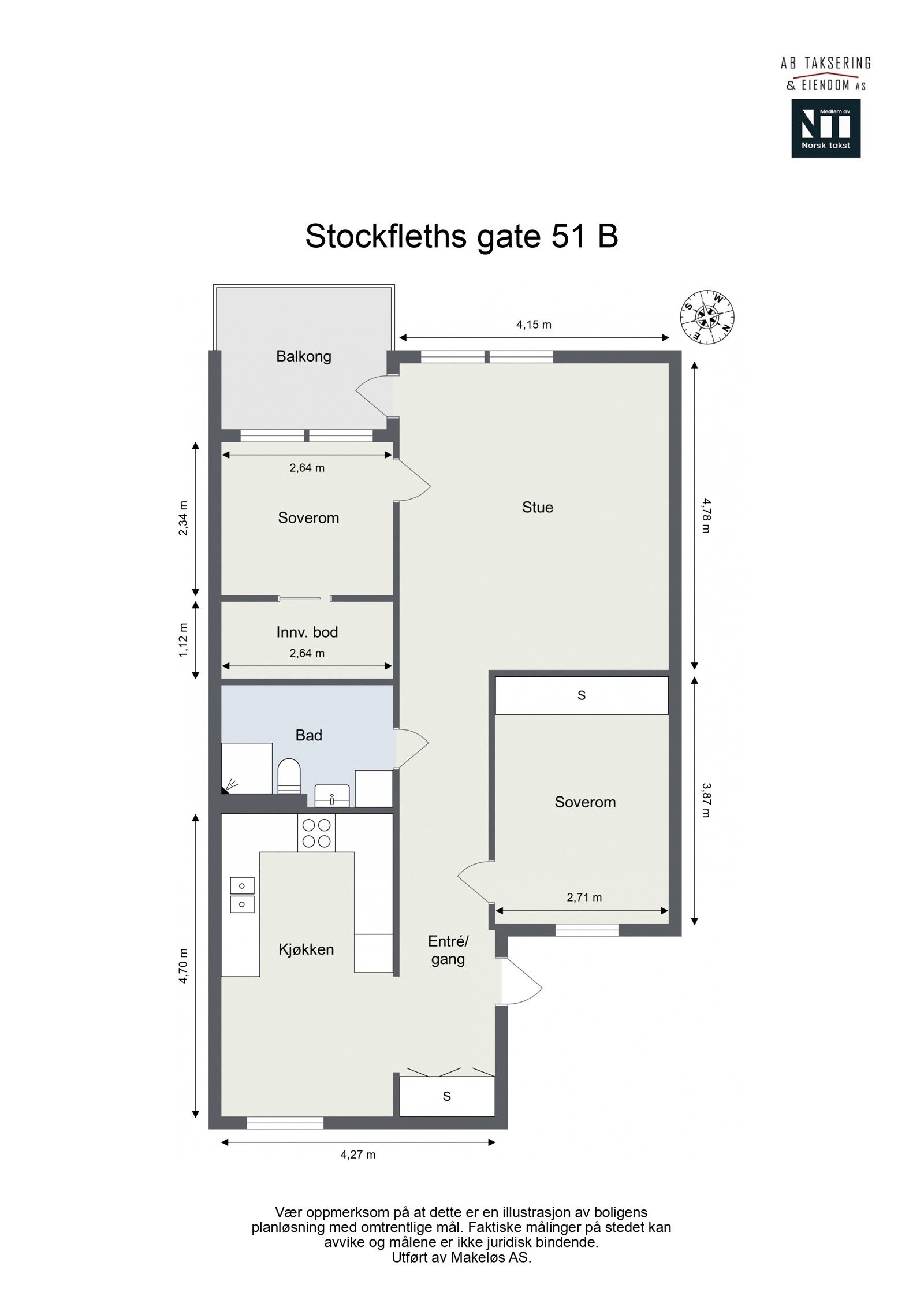 Vi ser nærmere på med boligens planskisse med én gang, slik at du får orientert deg litt før du blar videre. Galleribilde