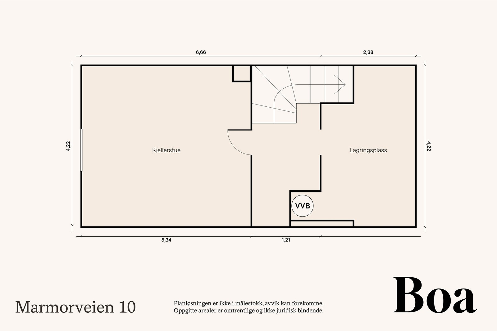 Kjeller: Trappegang og kjellerstue. Lagringsplass med gulvareal på ca 11kvm. i kjeller, romhøyde på ca 1,38m. Galleribilde
