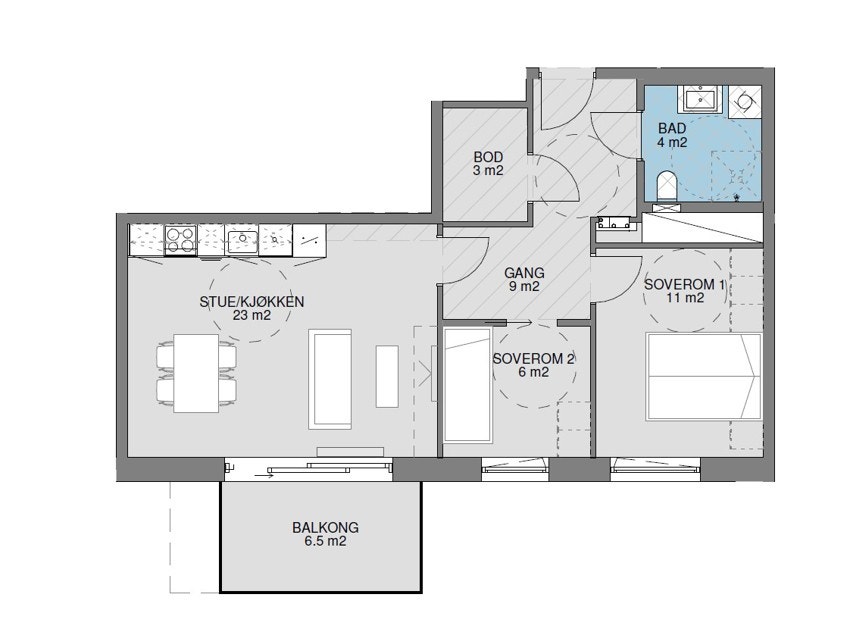 2 D planskisse Galleribilde