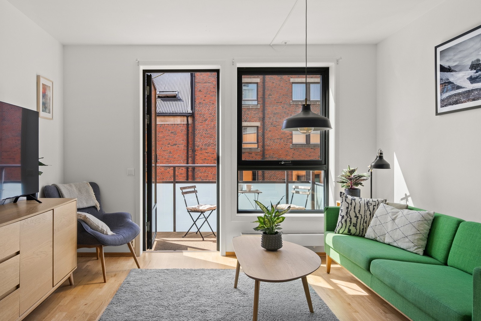 Arealsmart leilighet med en stue av god størrelse. Galleribilde