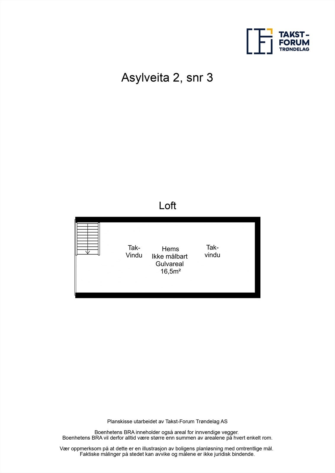 Planskisse hems. Galleribilde
