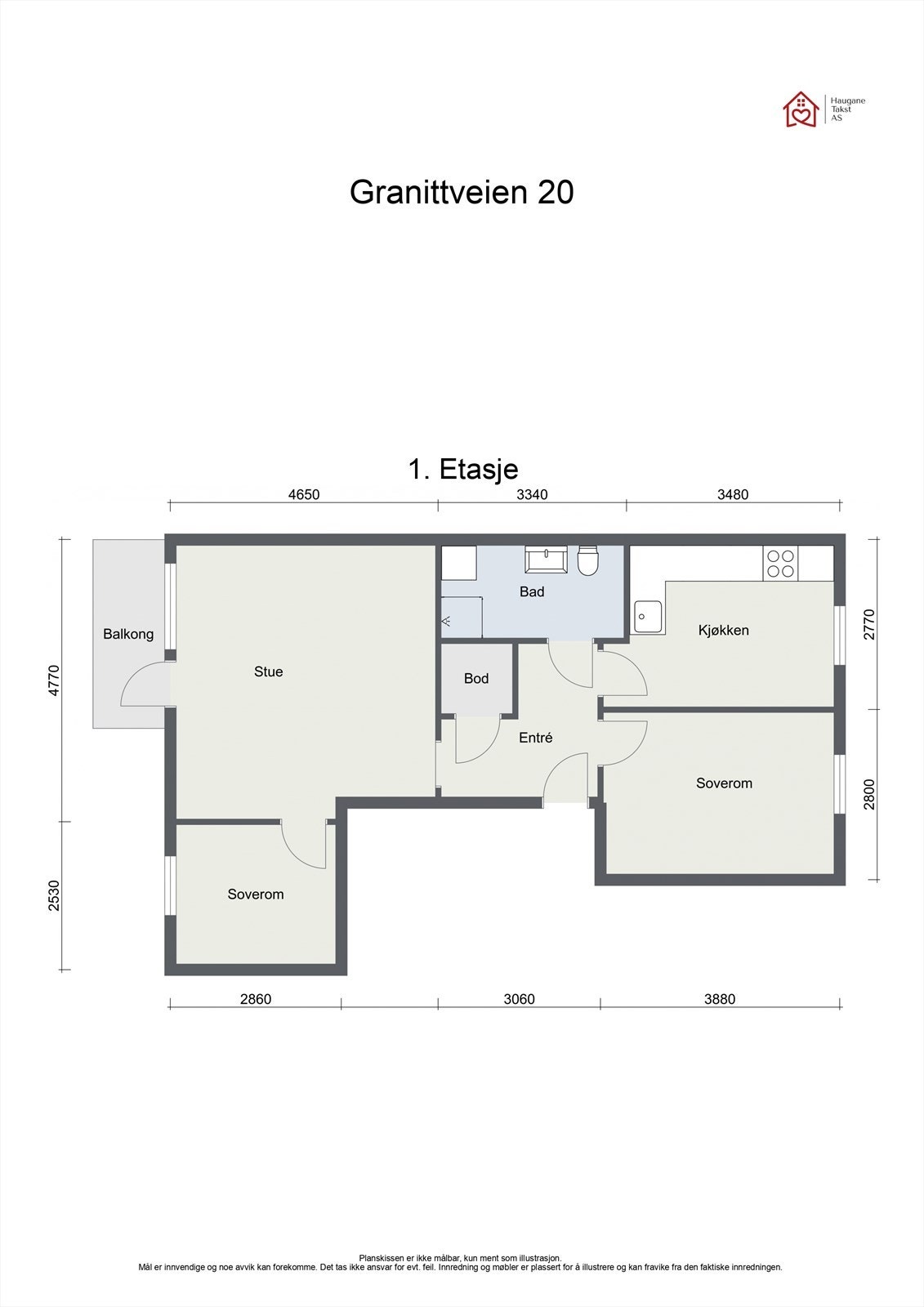 Plantegning - Granittveien 20 Galleribilde