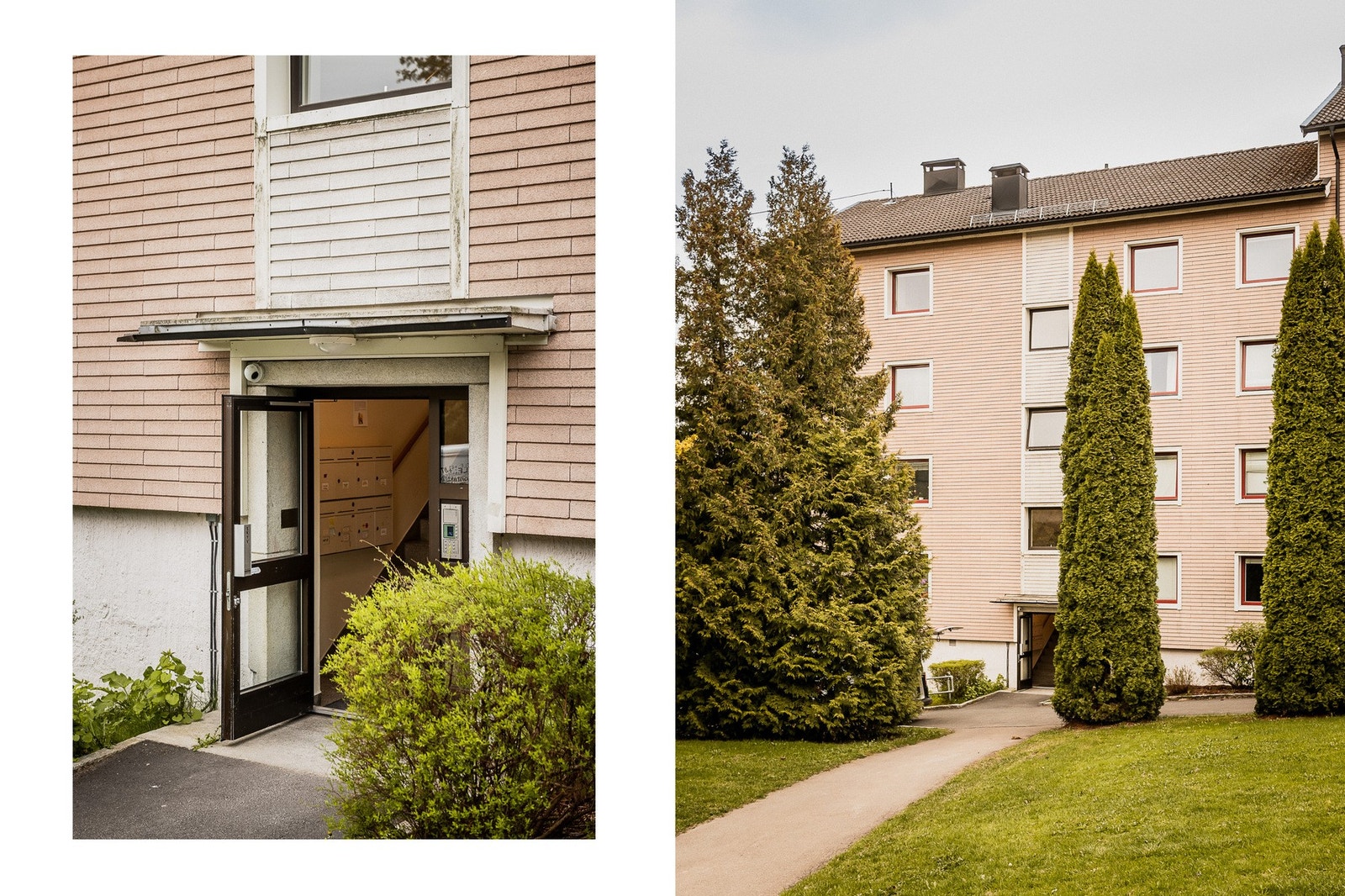 Hyggelig beplantet inngangsparti. Galleribilde