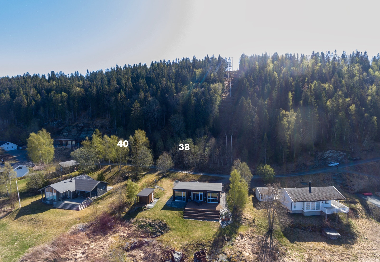 Tomtene har tilgang til vann, avløp og strøm i tomtegrensen Galleribilde