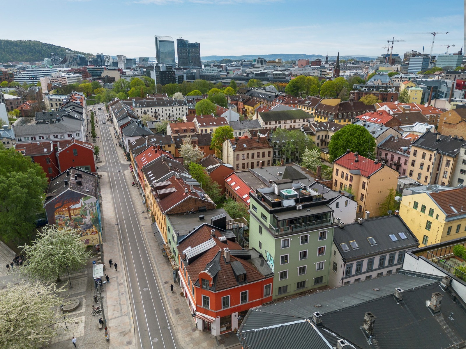 Dronefoto av fasaden. Galleribilde