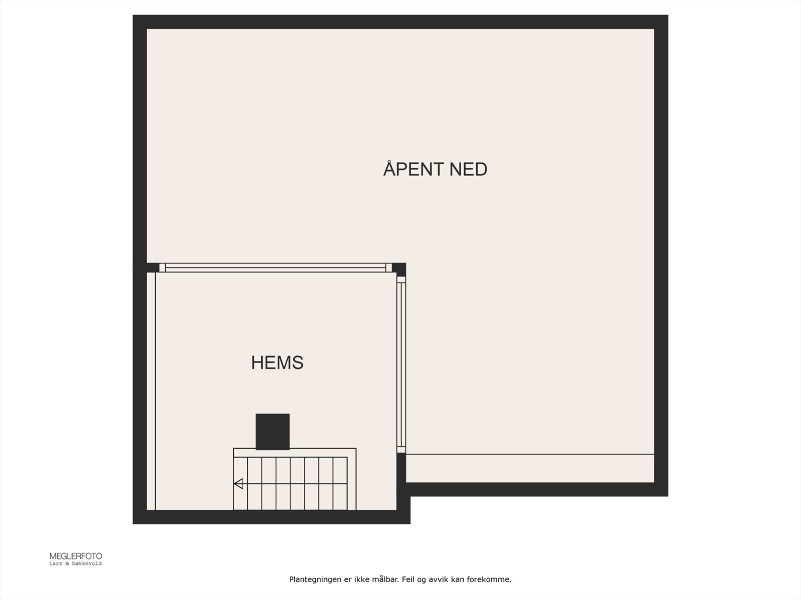 Planskisse hems. Galleribilde