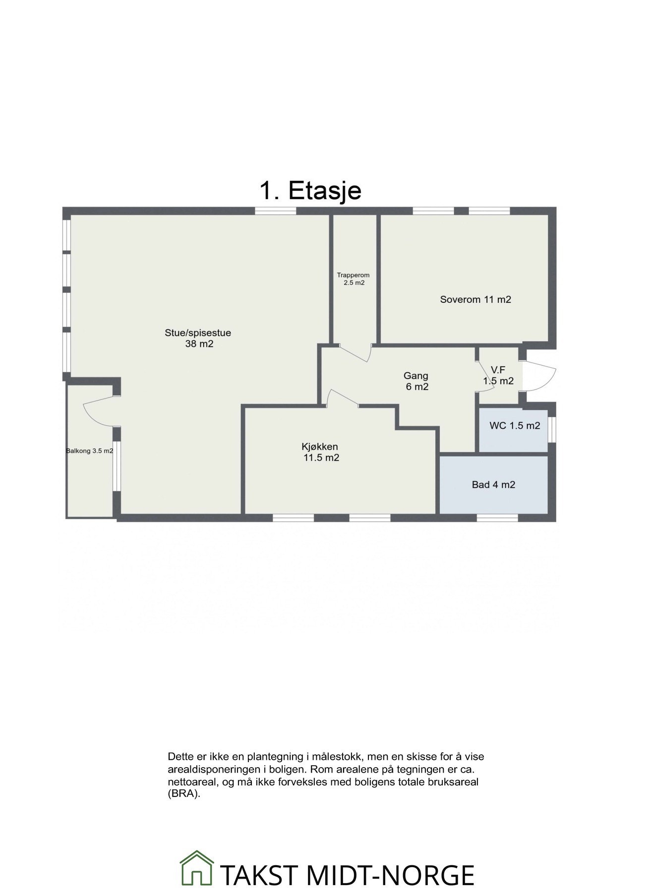 Plantegning 1. etasje. Galleribilde