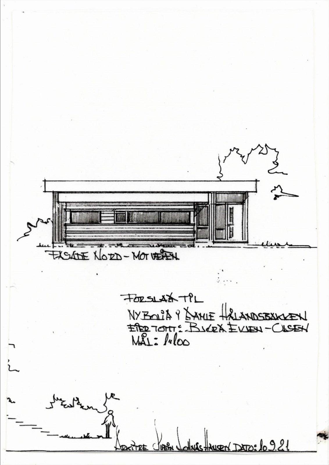 Gamle Hålandsbakken 12 - arkitekt forslag til bolig Galleribilde