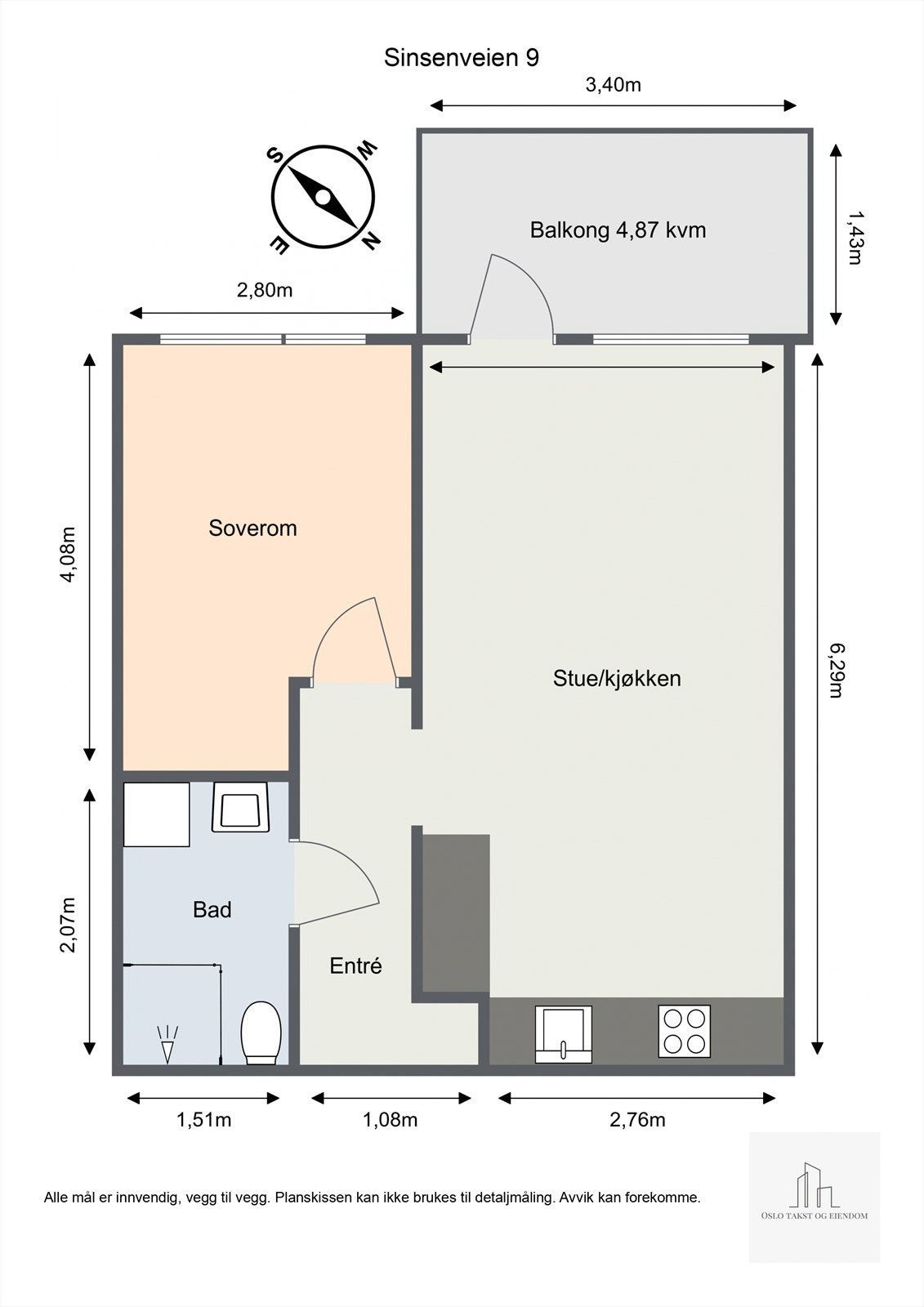 Planskisse- Sinsenveien 9. Galleribilde