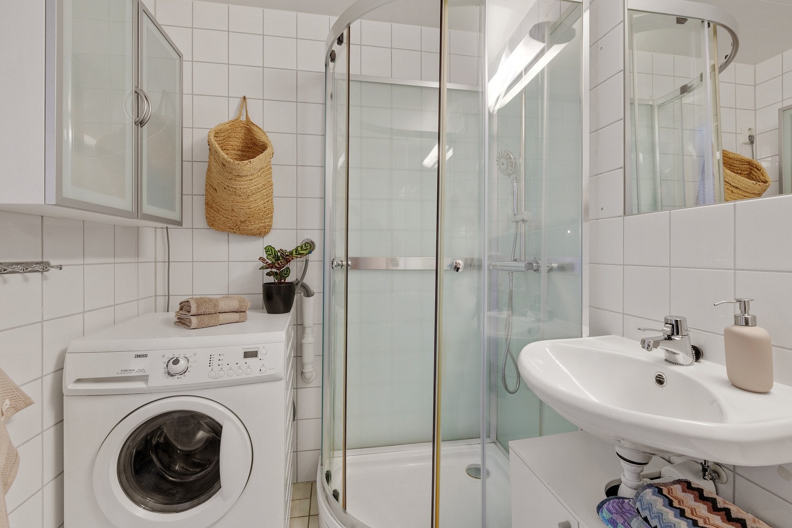 Det er opplegg for vaskemaskin. Galleribilde
