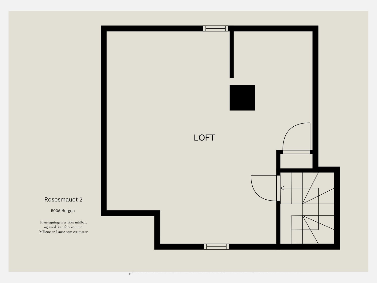 Plantegning loft. Galleribilde