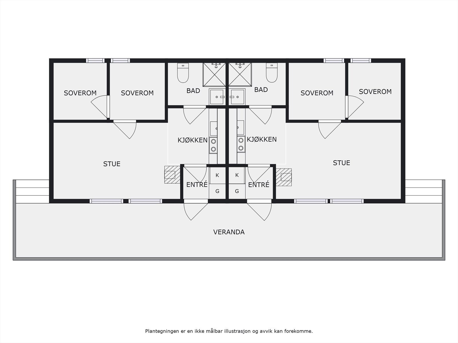 Plantegning 124 A og B. Galleribilde