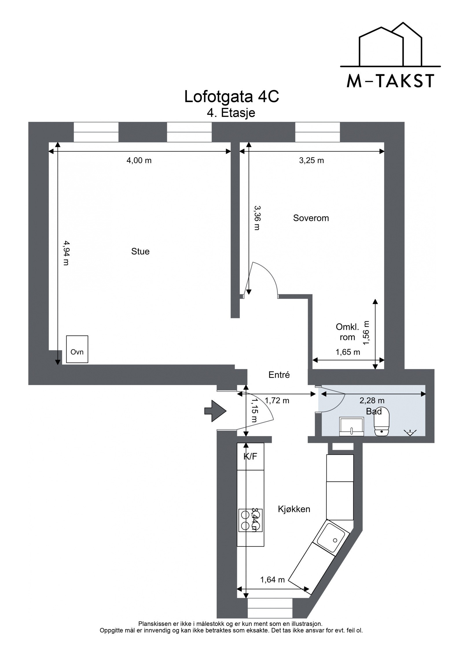Gjennomgående planløsning Galleribilde