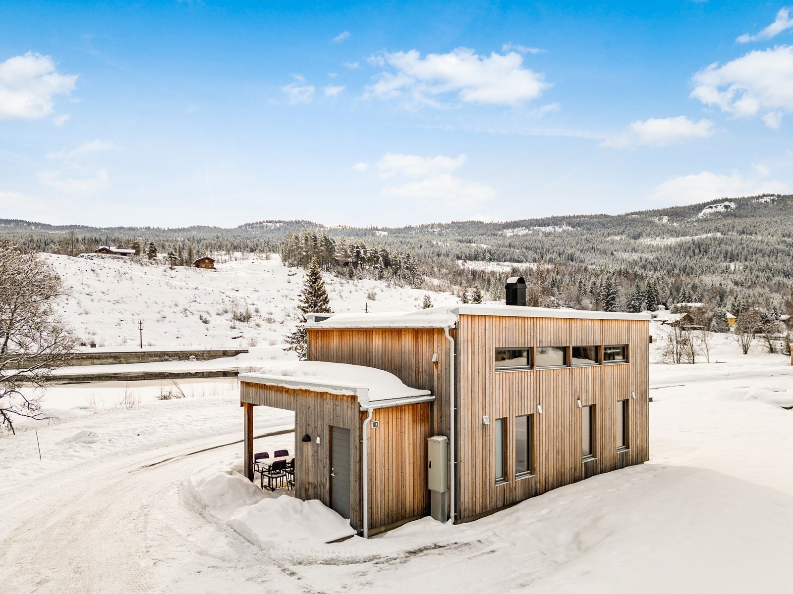 Bilder av visningshytte Galleribilde