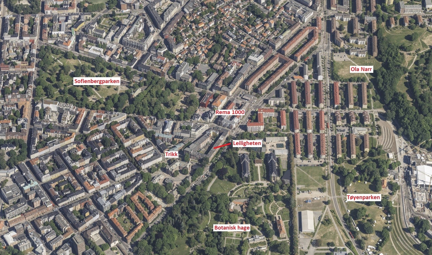 Oversikt over nærområdet. Galleribilde