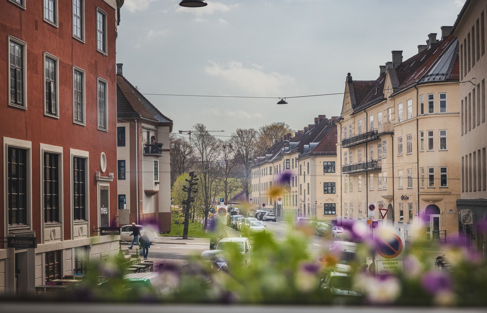 Det er et hyggelig utsyn fra leiligheten mot kulturslottet Soria Moria, hvor man også skimter Torshovparken i det fjerne. Galleribilde
