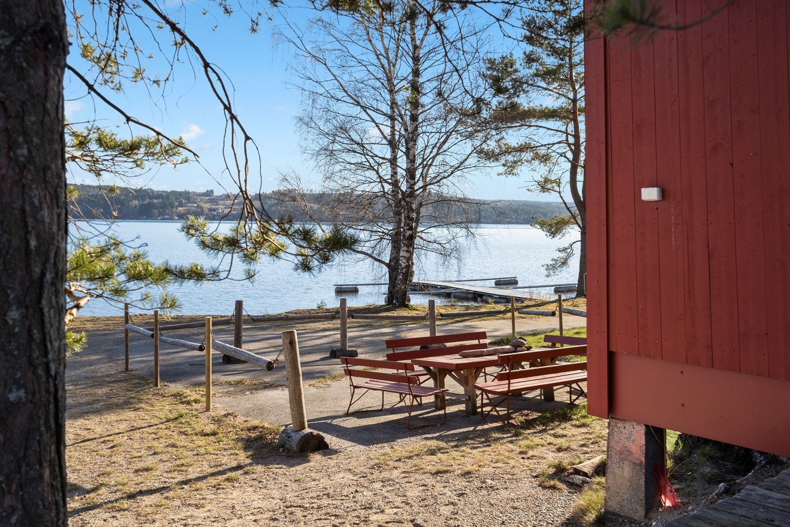 Koselig uteservering på sommeren Galleribilde
