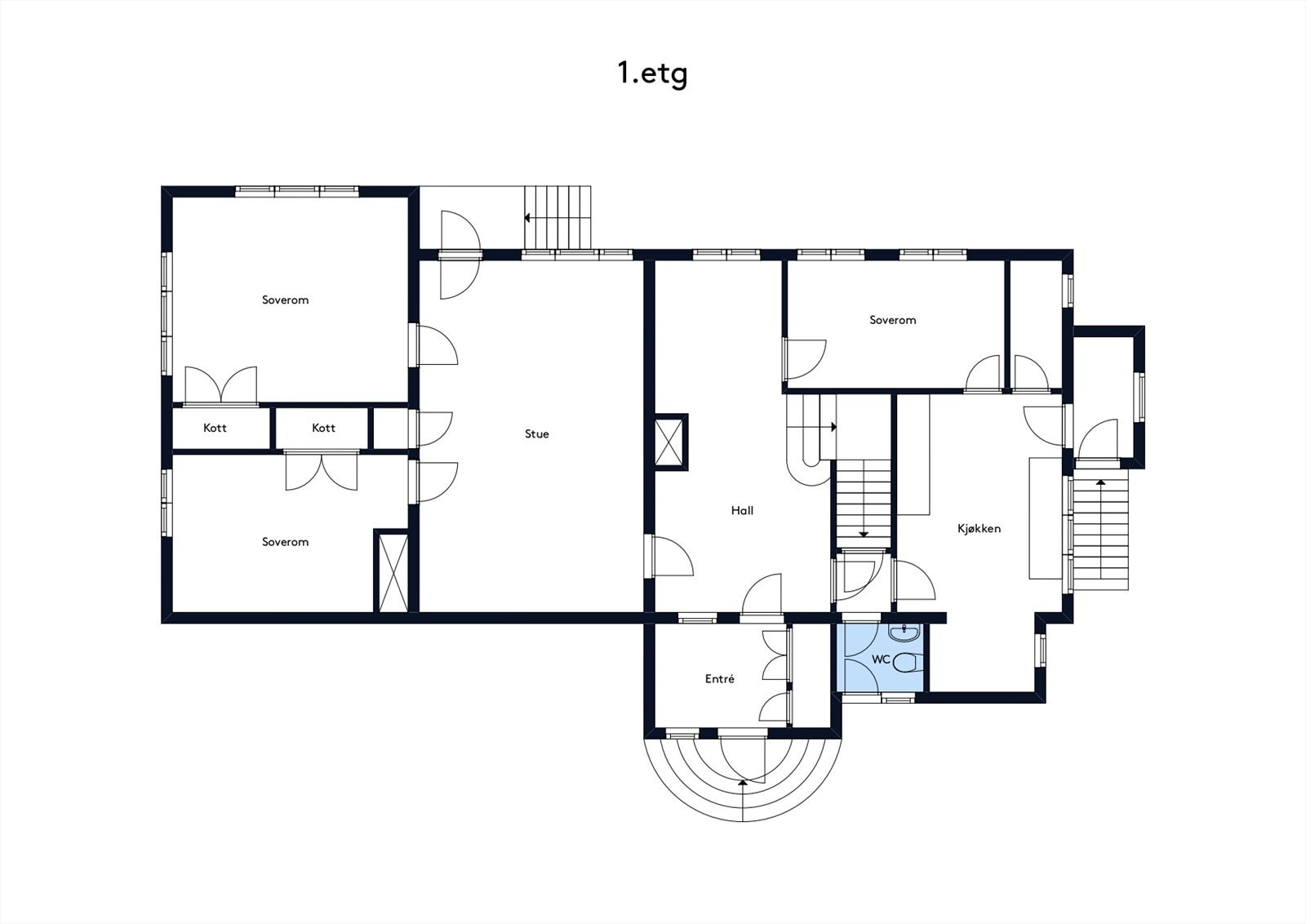 Plantegning 1. etasje. Galleribilde
