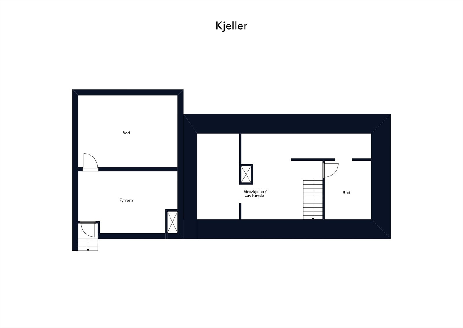 Plantegning kjeller. Galleribilde