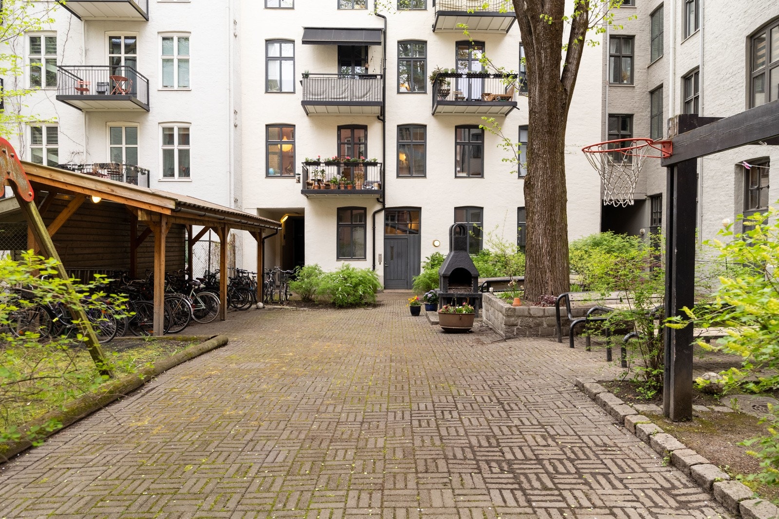 Flott bakgård. Galleribilde