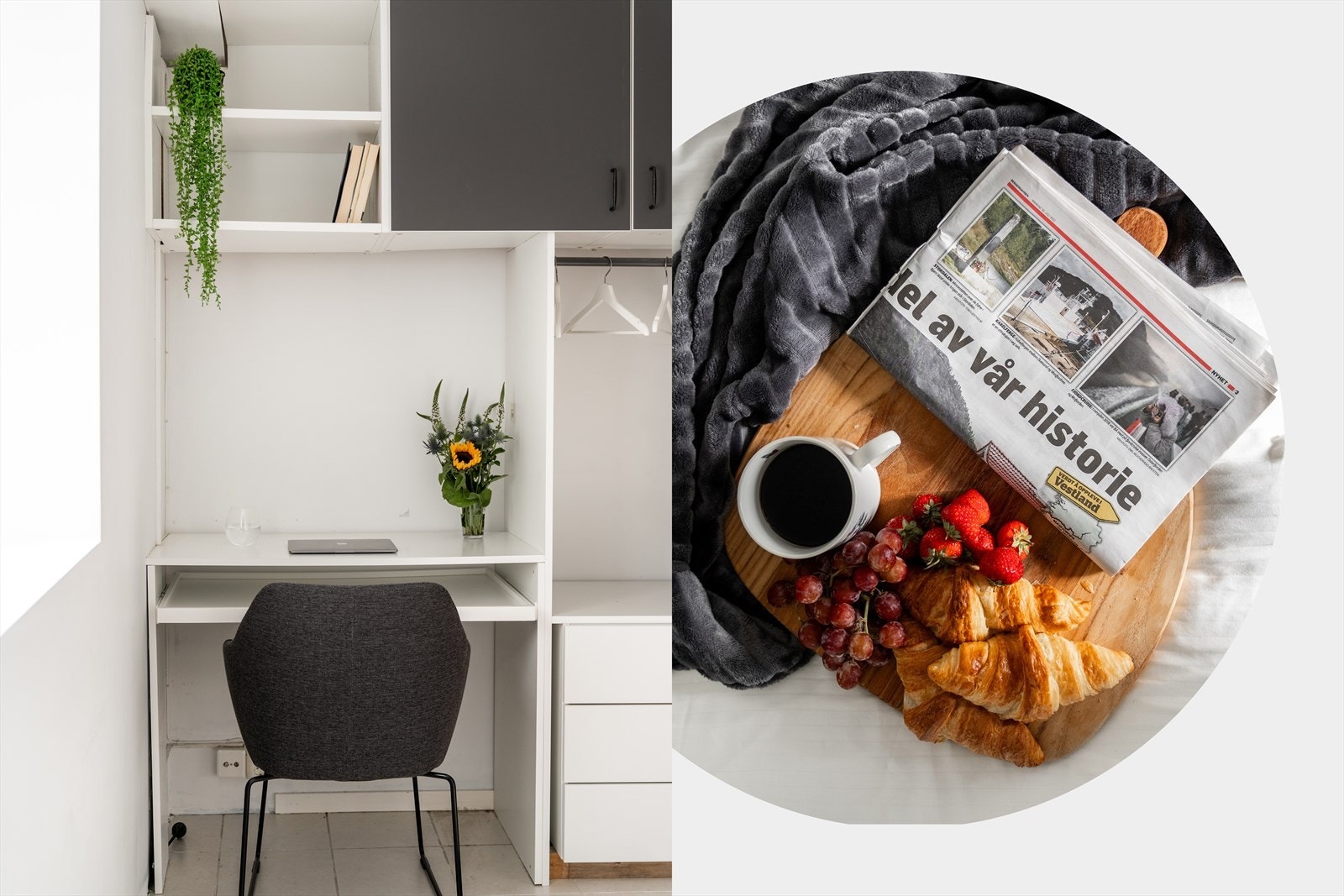 Her kan man sitte på hjemmekontor i godt arbeidslys. De fleste vinduene i bygget ble forøvrig byttet i 2004. Galleribilde