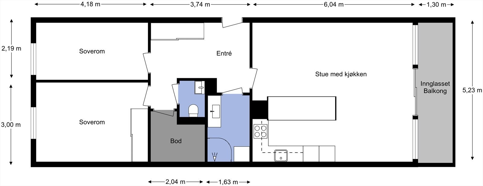 Planskisse fra takstmann. Galleribilde