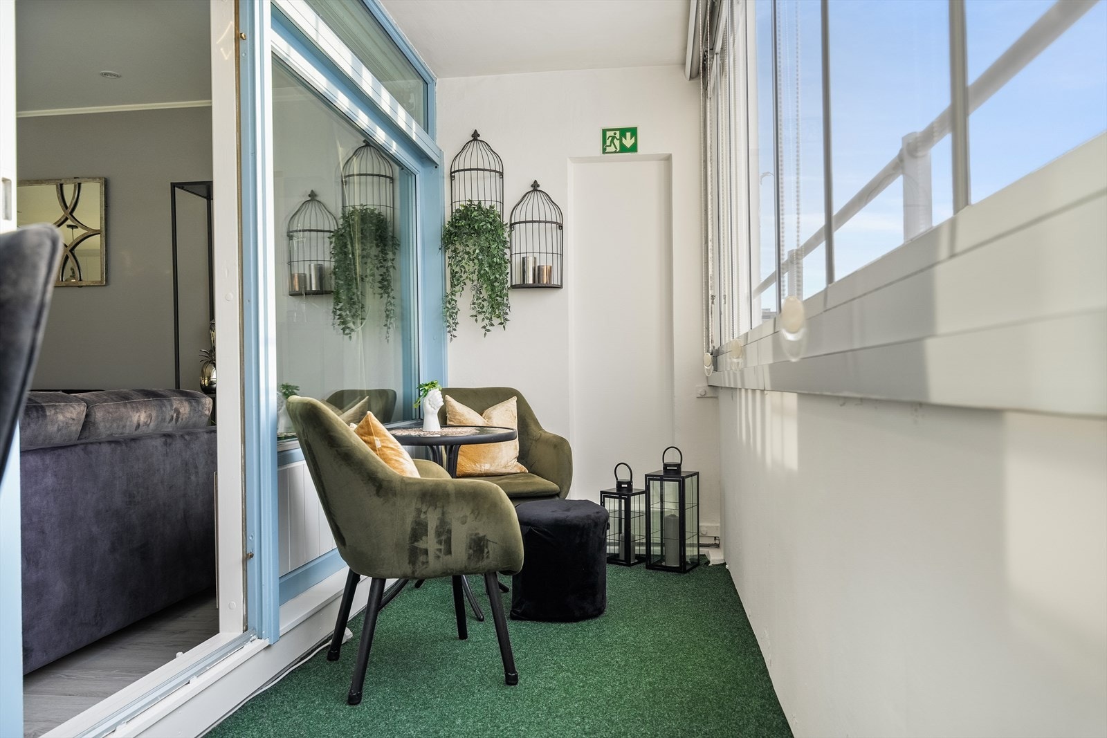 Balkongen måler ca. 8 m2. Galleribilde