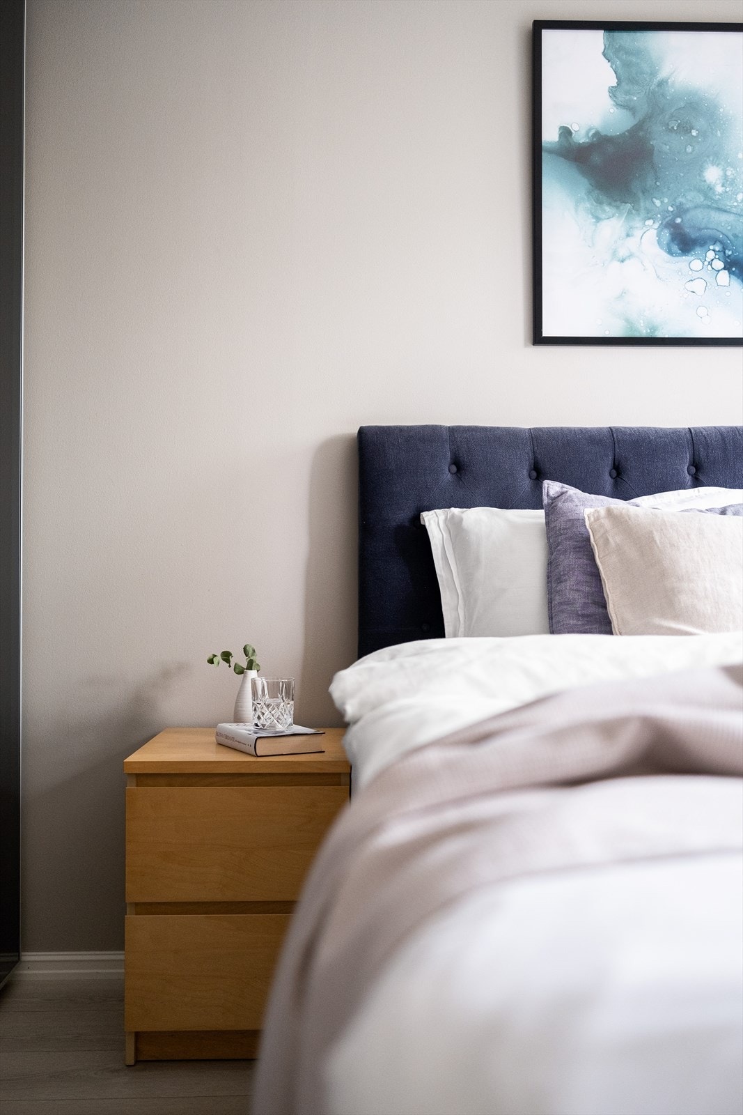 Detaljbilde hovedsoverom. Galleribilde