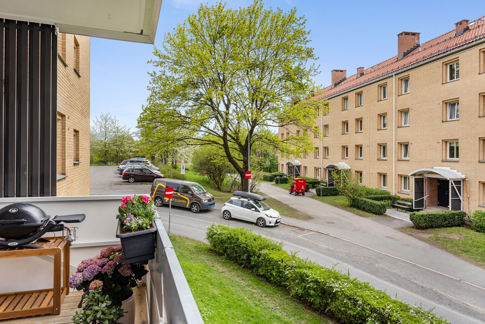 Utsyn fra balkong Galleribilde
