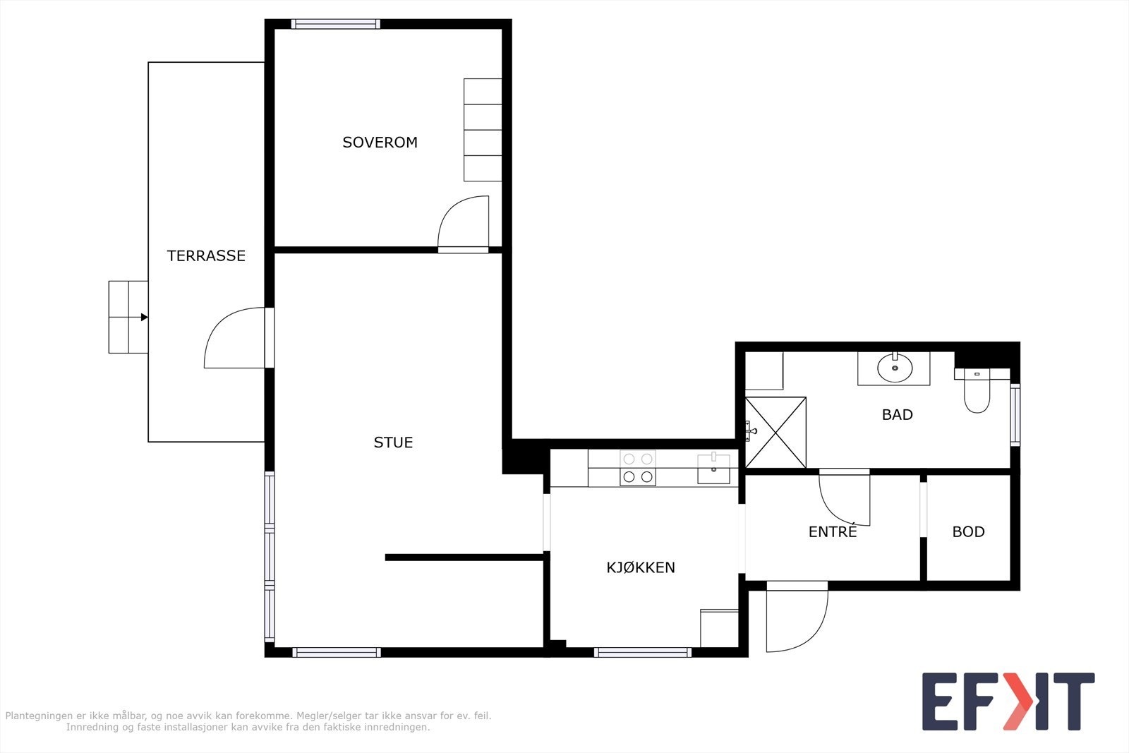 Plantegning 1 etasje. Galleribilde