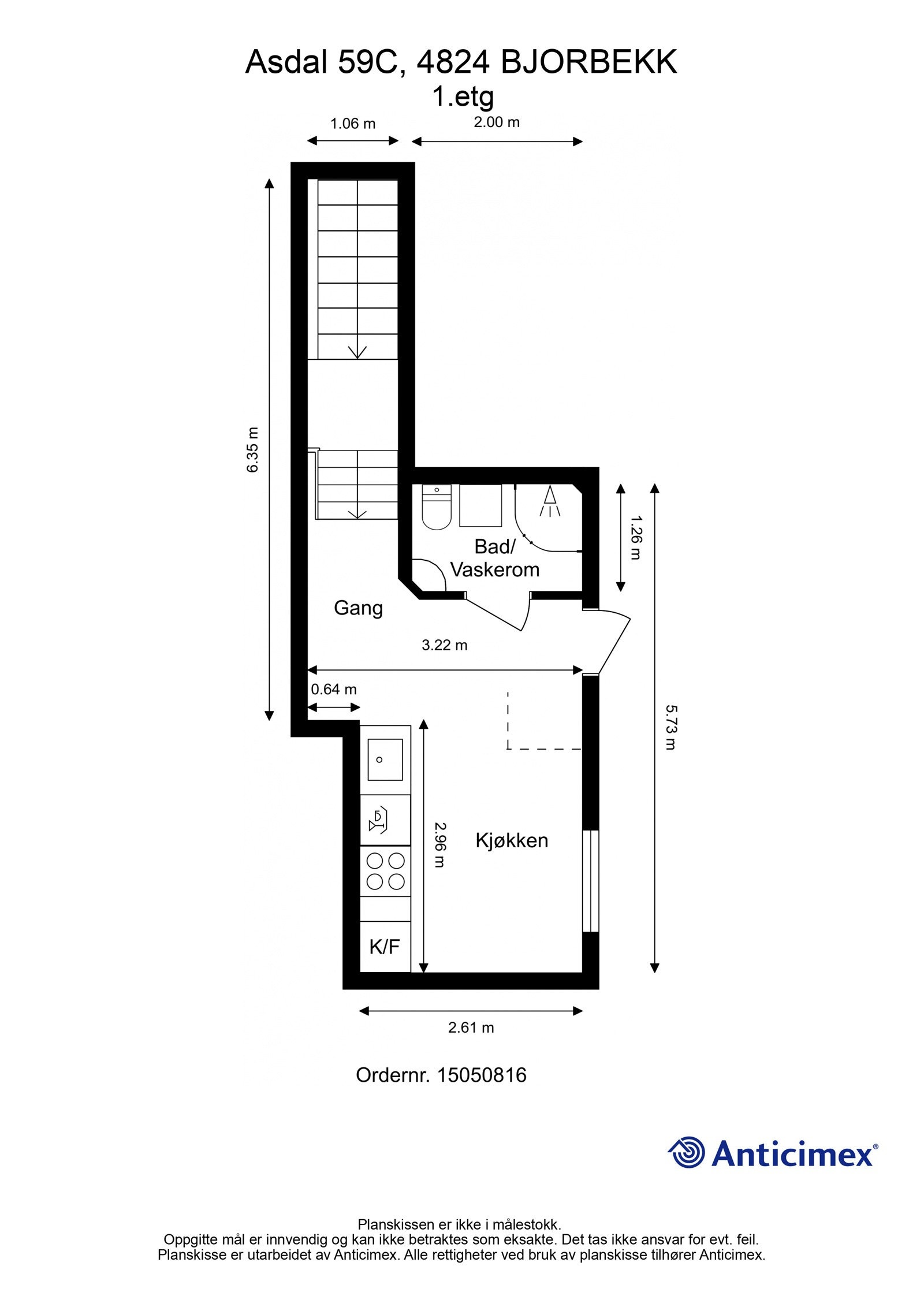 Plantegning 1 etg Galleribilde