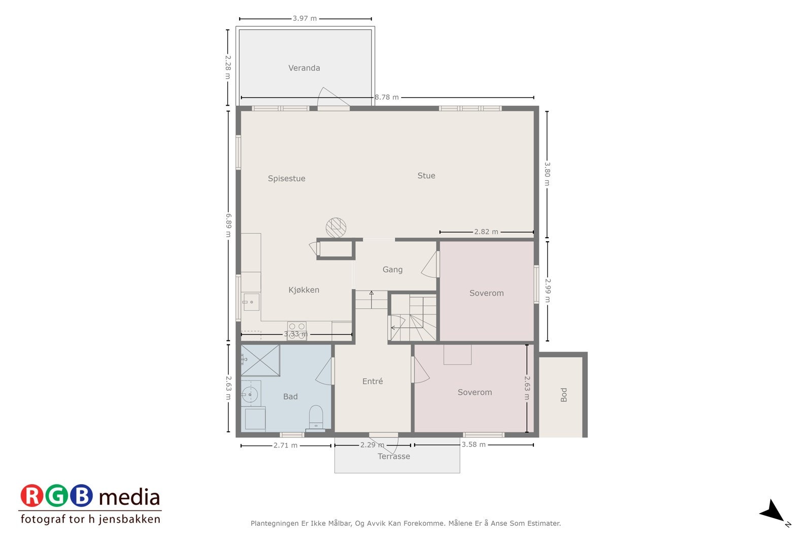 Plantegning 1. etasje Galleribilde