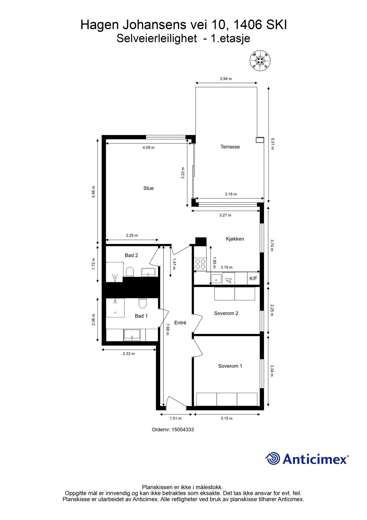 Plantegning - Målsatt Galleribilde
